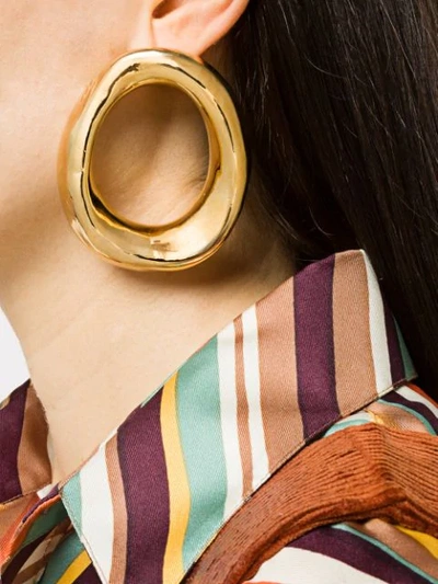 Shop Marni Large Hoop Earrings In Gold