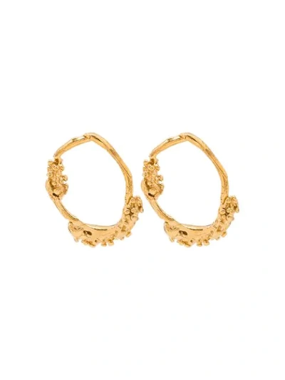 24KT GOLD-PLATED UNREAL CITY HOOP EARRINGS