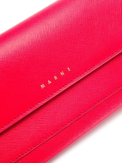 Shop Marni Bellows Crossbody Wallet In Red