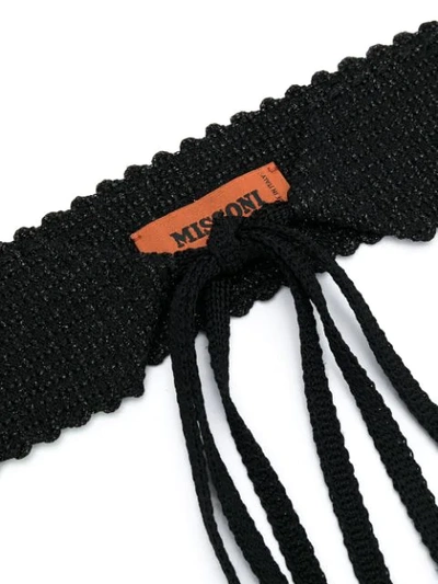 Shop Missoni Scalloped Edge Belt In Black