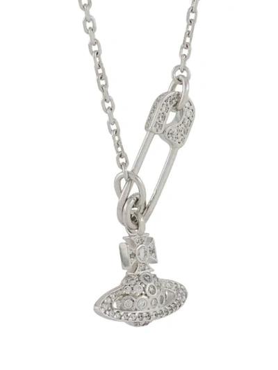 Shop Vivienne Westwood Lucrece Pendant Necklace In Silver