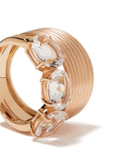 Shop Brumani 18kt Rose Gold Looping Shine Quartz Ring