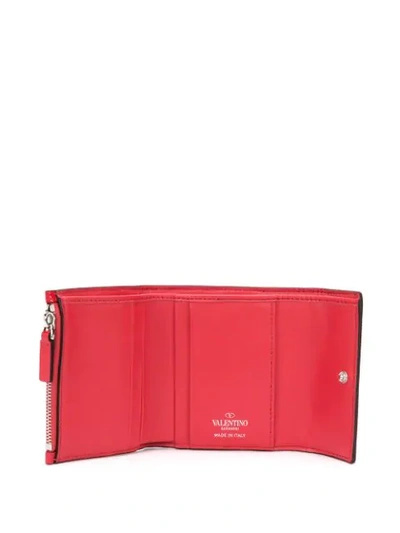 Shop Valentino Vsling Logo Wallet In Red