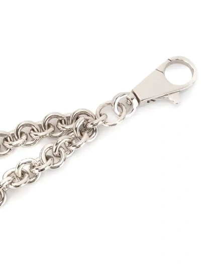 Pre-owned Chanel Logo Bag Charm In White