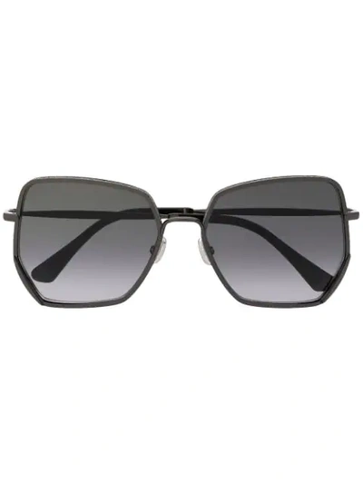 Shop Jimmy Choo Oversized Sunglasses In Black