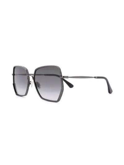 Shop Jimmy Choo Oversized Sunglasses In Black