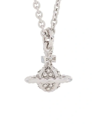 Shop Vivienne Westwood Small Orb Necklace In Silver