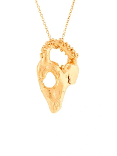 Shop Alighieri The Sicilian Bleeding Heart Necklace In Gold