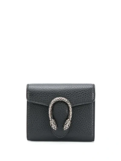 Shop Gucci Dionysus Flap Wallet In Black