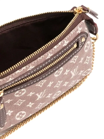 Pre-owned Louis Vuitton 2010  Mini Pochette Accessories Pouch In Grey