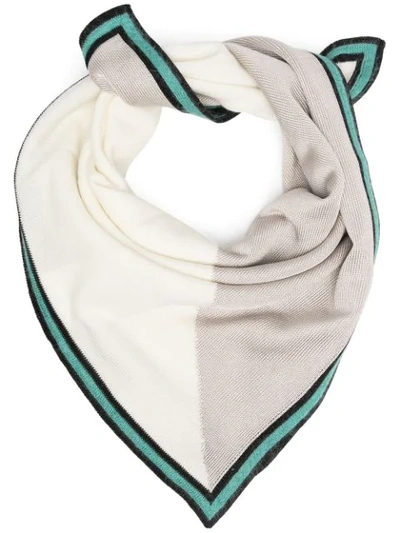 Shop Missoni Knot Detail Pointed Scarf In White