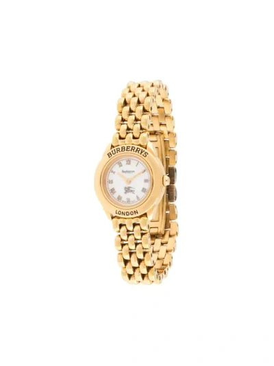 Pre-owned Burberry  4100 25mm In Gold