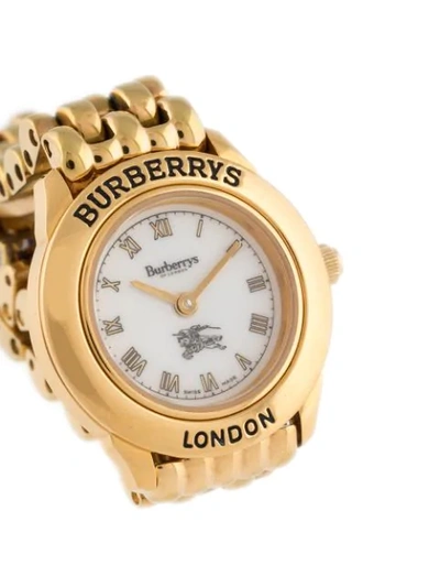 Pre-owned Burberry 4100 25毫米腕表 In Gold