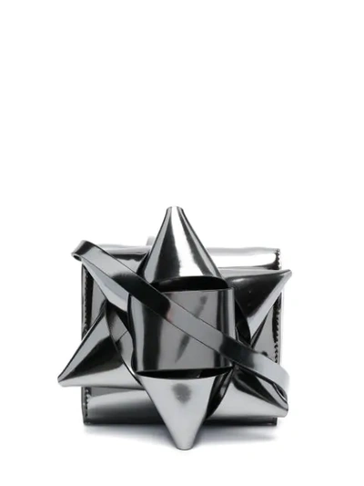 Shop Mm6 Maison Margiela Star-embellished Compact Wallet In Grey