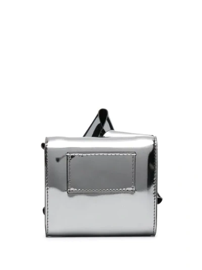 Shop Mm6 Maison Margiela Star-embellished Compact Wallet In Grey