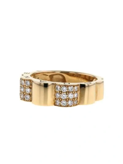 Pre-owned Chanel 2000s  Medium Profil De Camélia Ring In White,gold