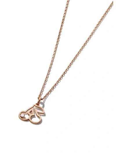 Shop As29 14kt Rose Gold Diamond Cherry Necklace
