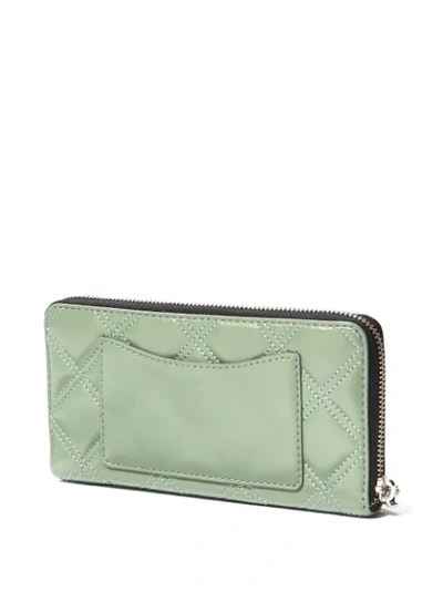 Shop Marc Jacobs The Quilted Softshot Continental Wallet In Green