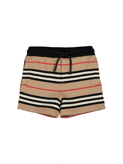 Shop Burberry Kids Shorts For Boys In Beige