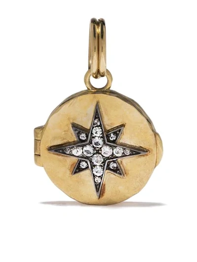 Shop Feidt Paris 9kt Yellow Gold Sapphire Star Medallion