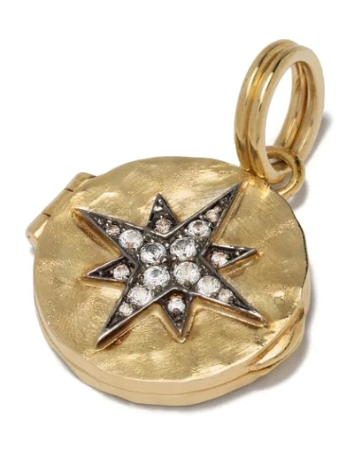 Shop Feidt Paris 9kt Yellow Gold Sapphire Star Medallion