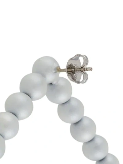 Shop Mm6 Maison Margiela Ball Drop Earring In White