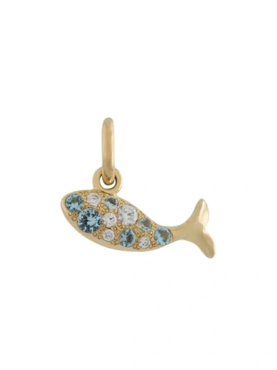 Shop Dodo 18kt Yellow Gold Diamond Fish Charm