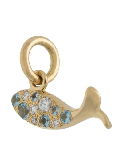 Shop Dodo 18kt Yellow Gold Diamond Fish Charm