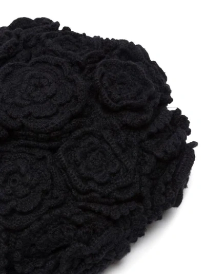 Shop Dolce & Gabbana Floral-detail Beret In Black
