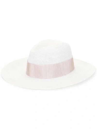Shop Eugenia Kim Ribbon-detail Sun Hat In White