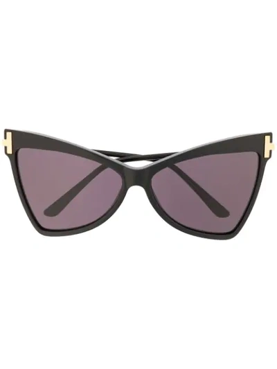 Shop Tom Ford Extreme Cat Eye Sunglasses In Black