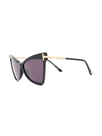 Shop Tom Ford Extreme Cat Eye Sunglasses In Black