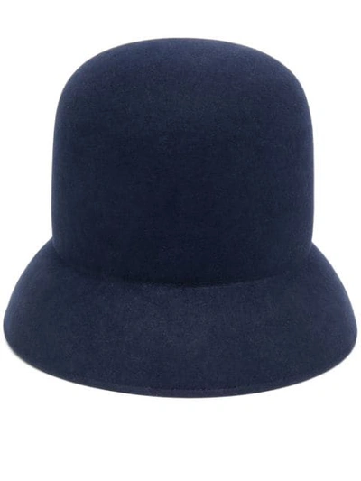 Shop Nina Ricci Felted Cloche Hat In Blue