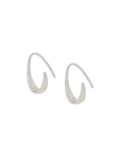 Shop Tom Wood Ear Loop Earrings In Silver