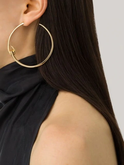 Shaun Leane Hook Large Hoop Earrings In Yellow Gold Vermeil