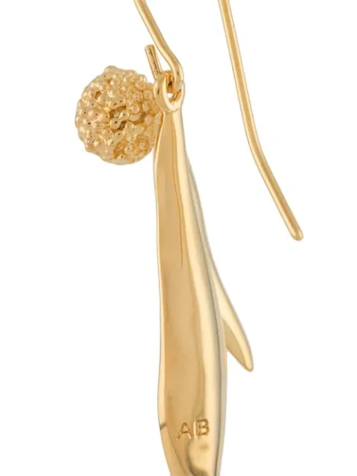 Shop Aurelie Bidermann Aurélie Mimosa Drop Earring In Gold