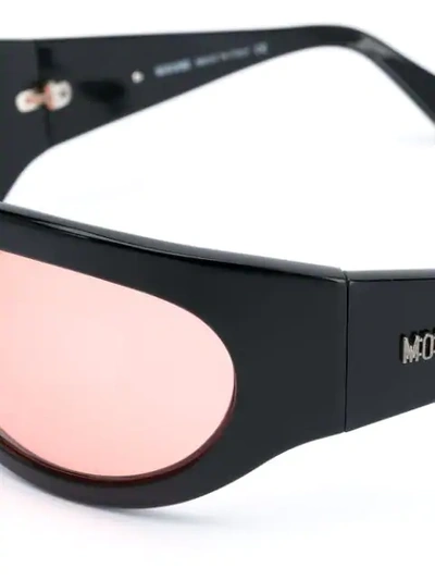 Pre-owned Moschino 1990s Chunky Tinted Sunglasses In Black