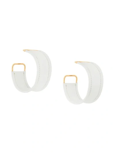 Shop Jacquemus Les Fauteuils Earrings In White