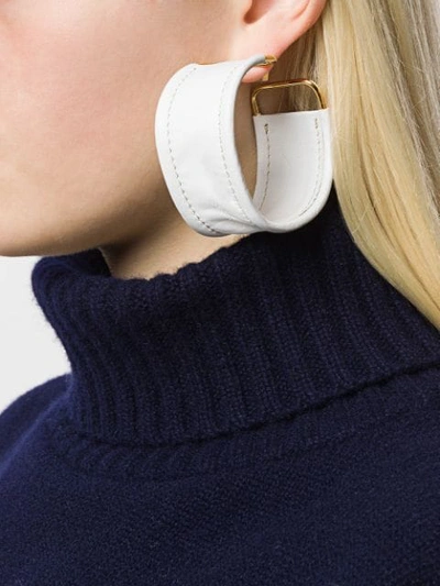 Shop Jacquemus Les Fauteuils Earrings In White