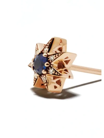 Shop Selim Mouzannar 18kt Rose Gold Sapphire And Diamond Star Earrings