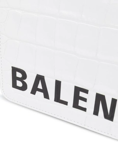 Shop Balenciaga Ville Chain Wallet In White