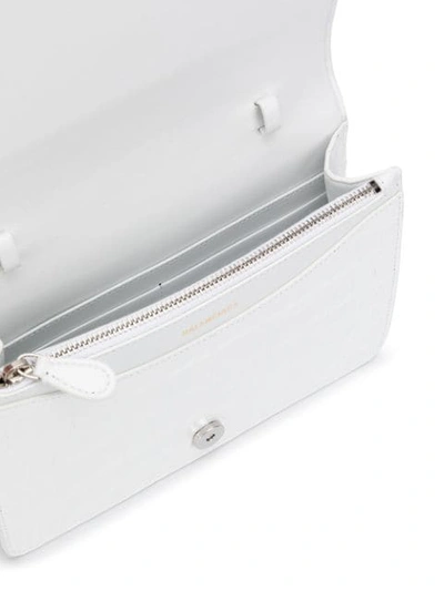 Shop Balenciaga Ville Chain Wallet In White