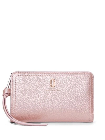 Shop Marc Jacobs The Softshot Metallic Wallet In Pink