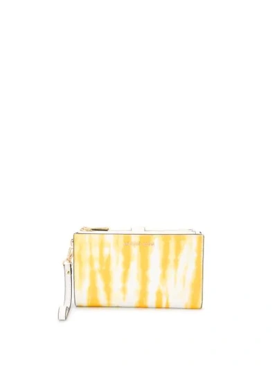 Shop Michael Michael Kors Jet Set Tie-dye Wallet In Yellow