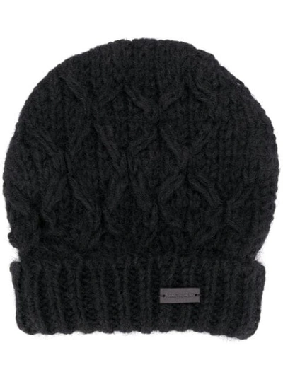 CABLE-KNIT BEANIE