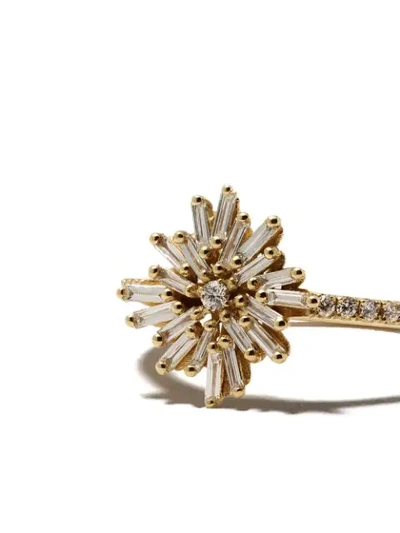 Shop Suzanne Kalan 18kt Yellow Gold Fireworks Snowflake Diamond Ring In Rose Gold 240 Cts Diamonds