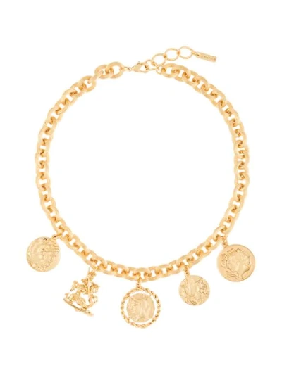 Shop Jennifer Behr Coin Pendant Necklace In Gold