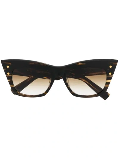 Balmain Eyewear X Akoni B-ii Cat-eye Sunglasses In Brown