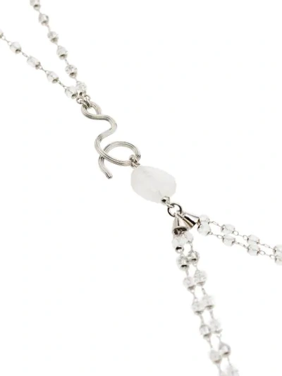 Shop Panconesi Crystal-embellished Body Chain In Silver ,white
