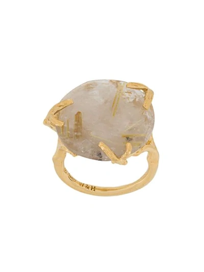 Shop Wouters & Hendrix Rutilated Quartz Ring In Gold